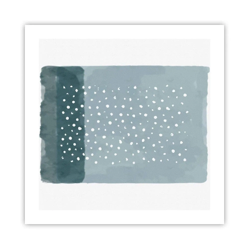 Plakat - Dyrket i blåt - 50x50 cm