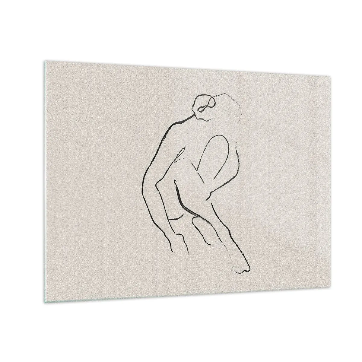 Billede på glas - Intim skitse - 70x50 cm
