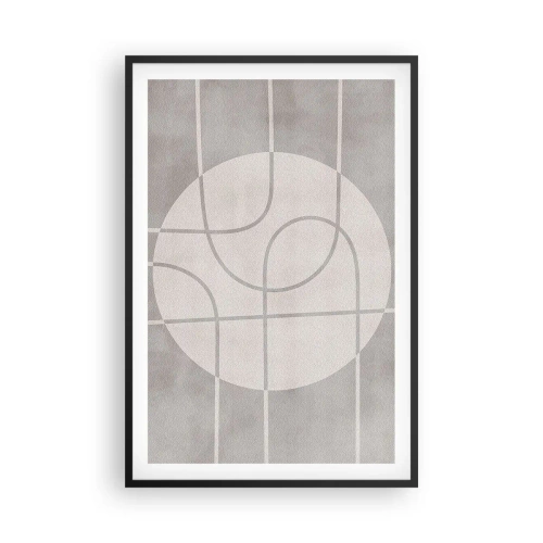 Plakat i sort ramme - Cirkulær og lige frem - 61x91 cm