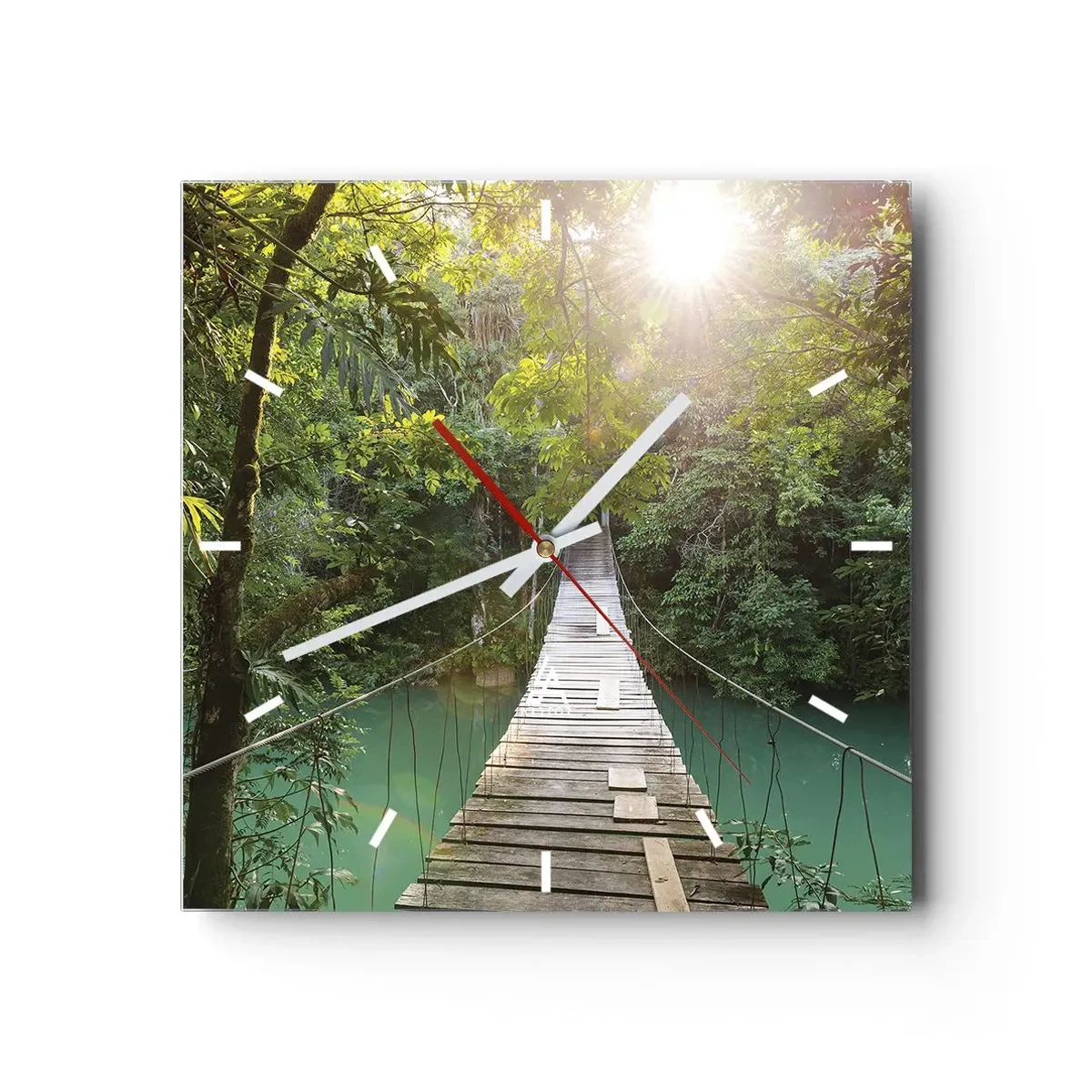 Vægur, Uret - Over det azurblå vand til den azurblå skov - 30x30 cm