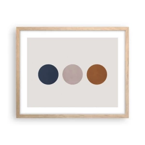 Plakat i ramme af lyst egetræ - Et symbol på perfektion - 50x40 cm