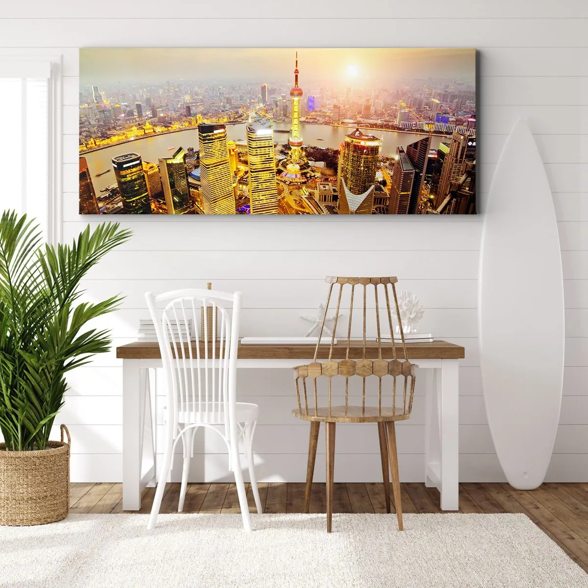 Lærredstryk - Billede på lærred - Den asiatiske drøm - 90x30 cm