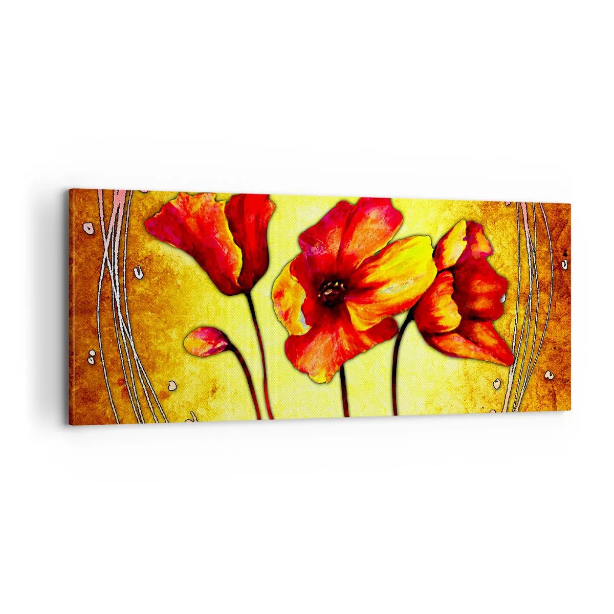 Lærredstryk - Billede på lærred - I Art Nouveau dekoration - 100x40 cm