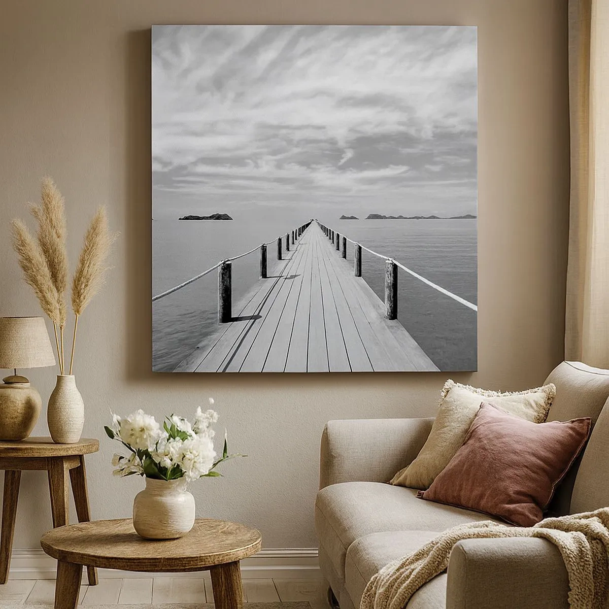 Lærredstryk - Billede på lærred - Eller måske en rejse... - 30x30 cm