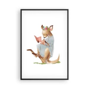 Plakat i sort ramme - Læs for mig, mor - 61x91 cm