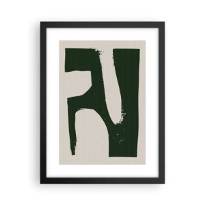 Plakat i sort ramme - Bugter af hvidt - 30x40 cm