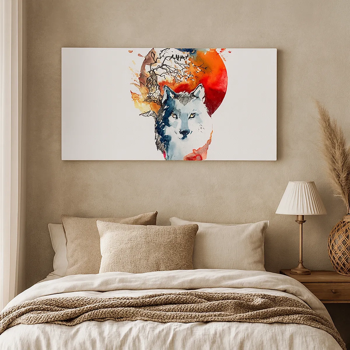 Lærredstryk - Billede på lærred - Næse til næse med natten - 30x30 cm