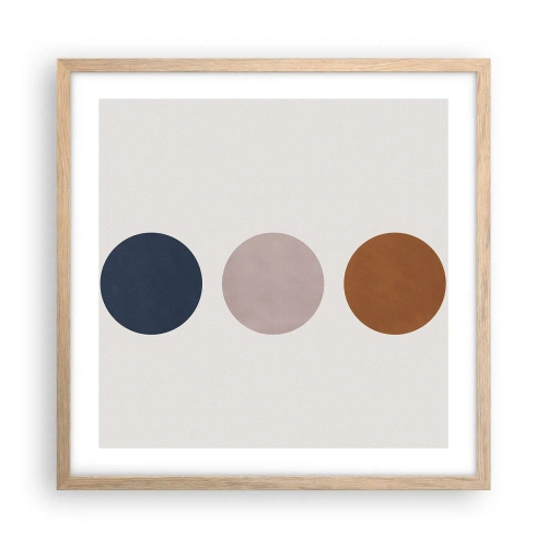Plakat i ramme af lyst egetræ - Et symbol på perfektion - 50x50 cm