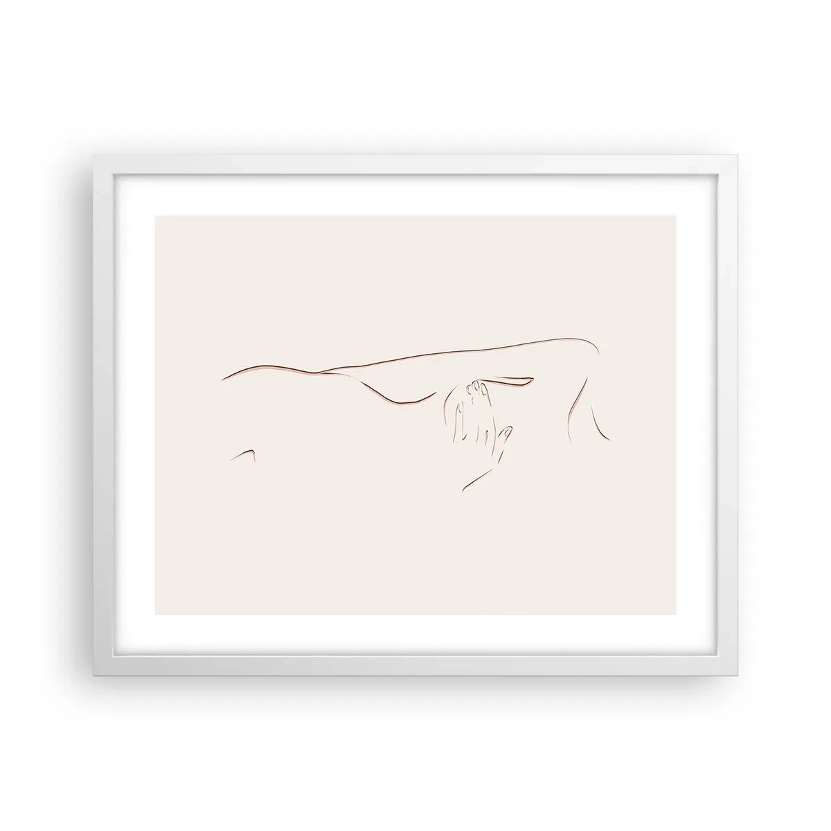 Plakat i hvid ramme - Begærets form - 50x40 cm