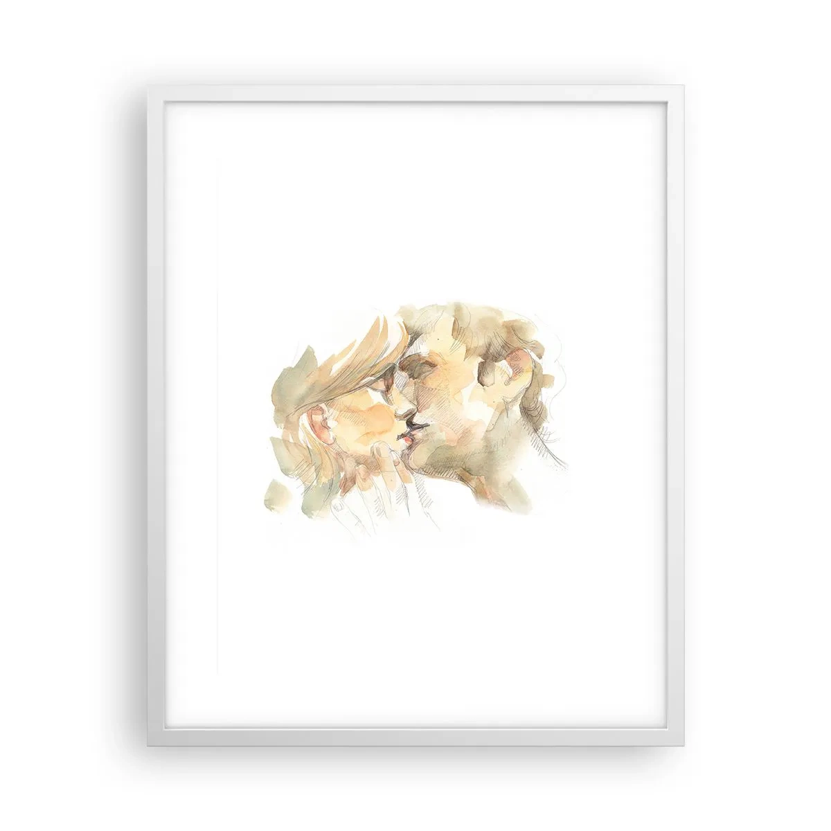 Plakat i hvid ramme - Den fundne halvdel? - 40x50 cm