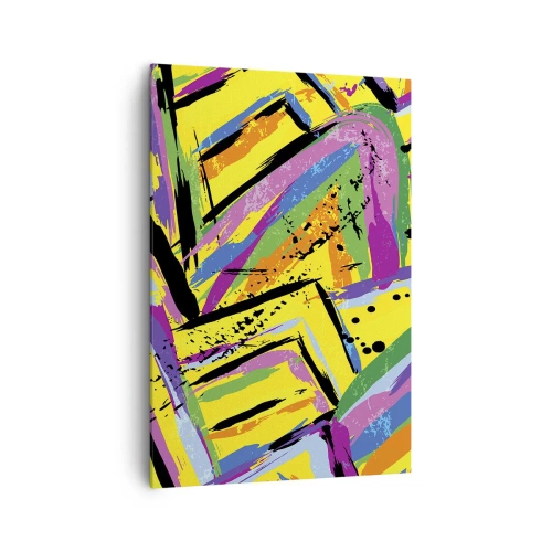 Lærredstryk - Billede på lærred - Han råber af glæde - 70x100 cm