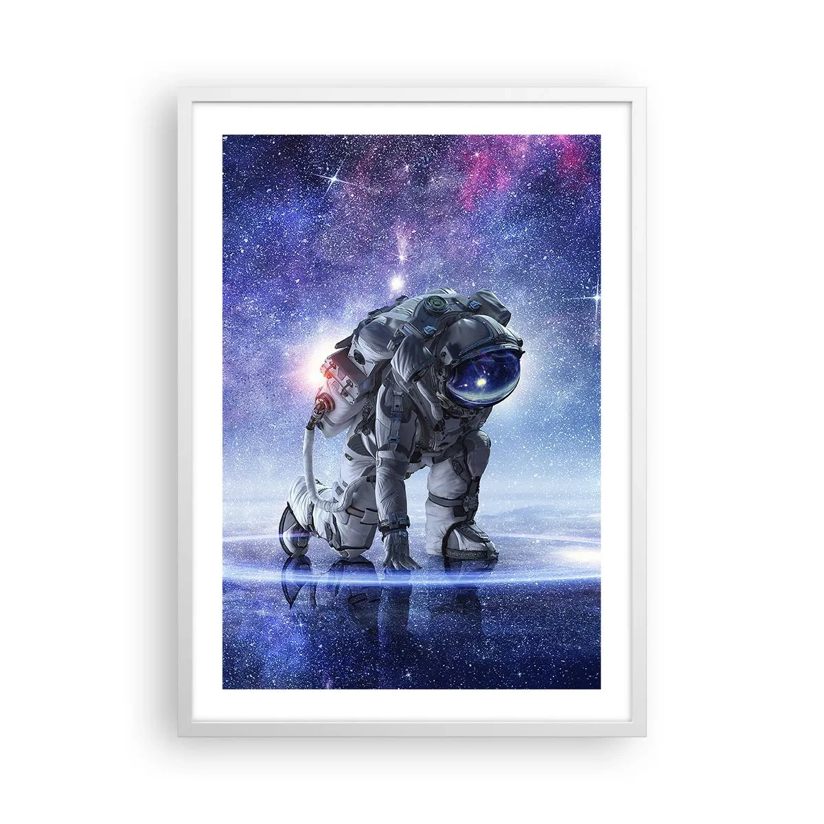 Plakat i hvid ramme - Den stjerneklare himmel over mig - 50x70 cm