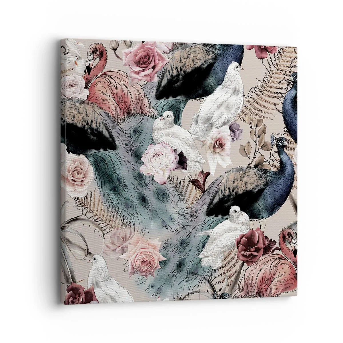 Lærredstryk - Billede på lærred - I paladsets have - 30x30 cm