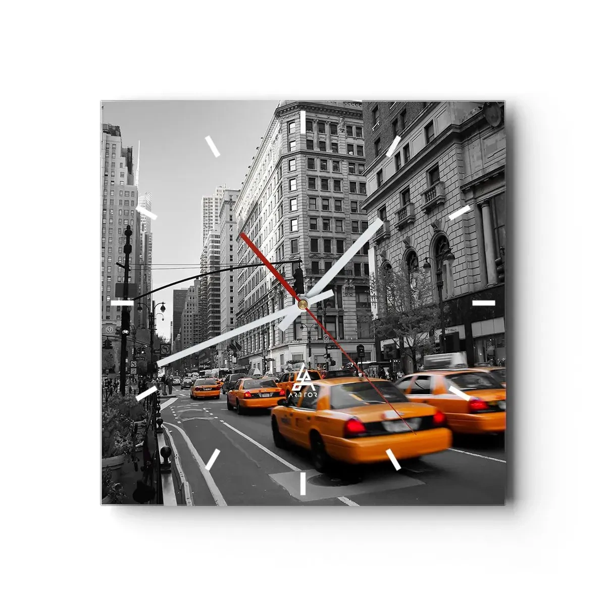 Vægur, Uret - Storbyens sol - 40x40 cm