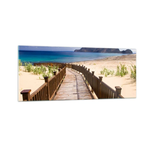 Billede på glas - Tag mig med til de glade øer - 100x40 cm