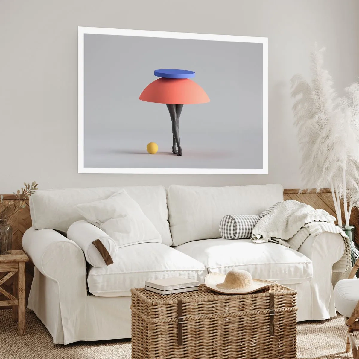 Plakat - Surrealistisk komposition - 70x50 cm
