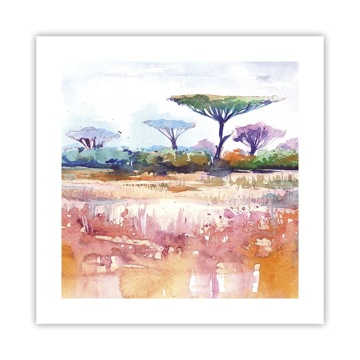 Plakat - Savannens farver - 40x40 cm
