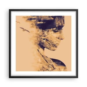 Plakat i sort ramme - Smuk af natur - 50x50 cm