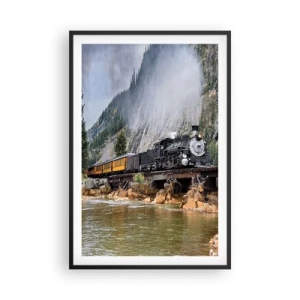 Plakat i sort ramme - Og hvorhen? Hvorhen? - 61x91 cm