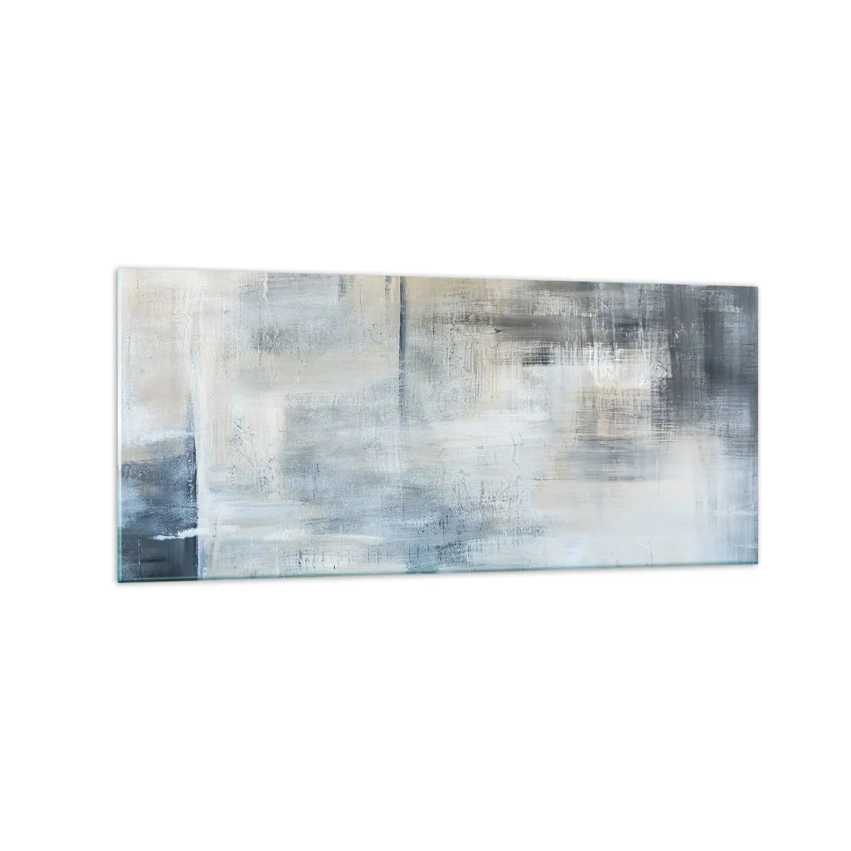 Billede på glas - Bag et slør af blåt - 120x50 cm