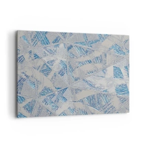 Lærredstryk - Billede på lærred - I en gråblå labyrint - 120x80 cm