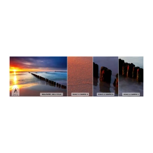 Prøve Fototapet Selvklæbende Deluxe Sticker - Lyt til stilheden - Landskab, Solnedgang, Strand - 100x30 cm