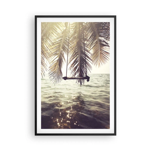 Plakat i sort ramme - Du kan svæve i skyerne efter behag - 61x91 cm