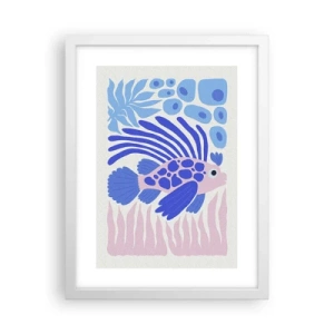 Plakat i hvid ramme - I dit rette element - 30x40 cm