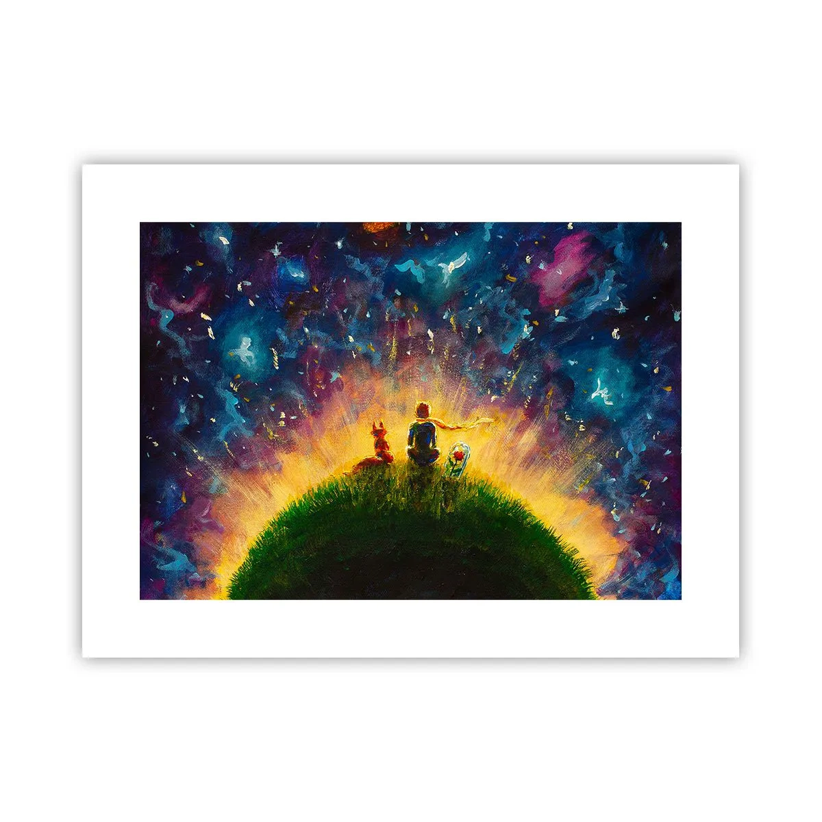 Plakat - Kærlighed og venskab - hele verden - 40x30 cm