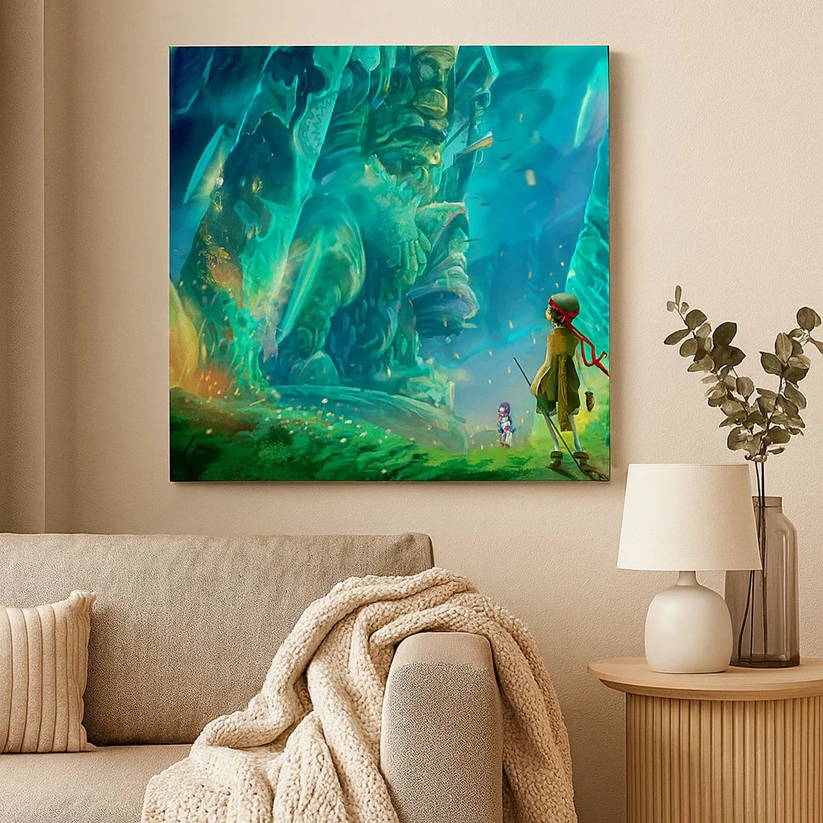 Lærredstryk - Billede på lærred - Fra den store eventyrbog - 30x30 cm