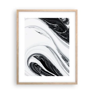 Plakat i ramme af lyst egetræ - Kombination af modsætninger - 40x50 cm