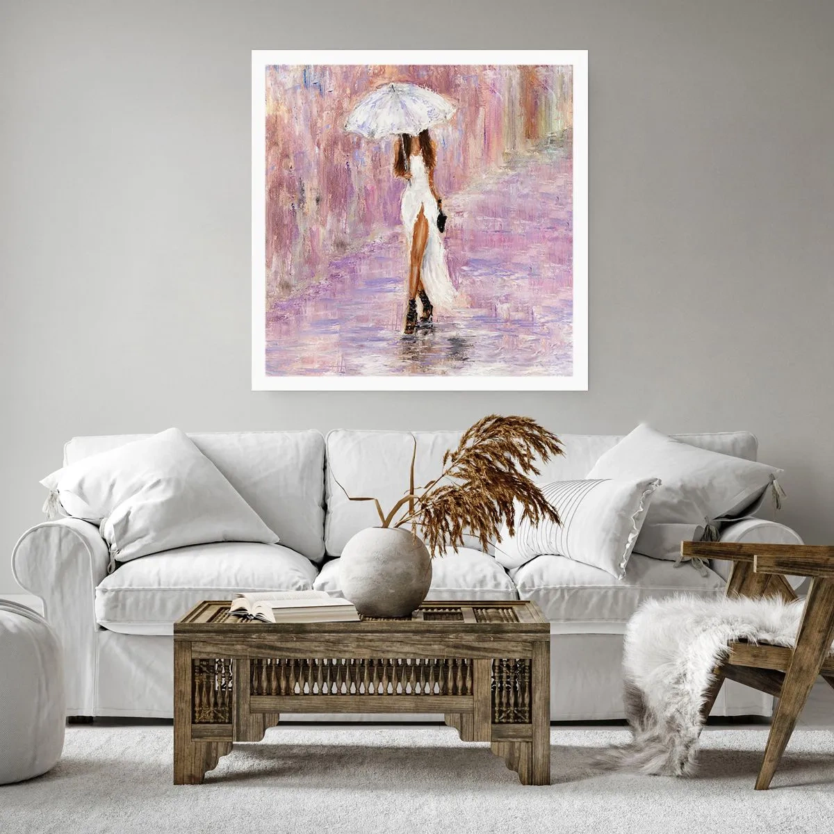 Plakat - I den syrenrøde regn - 30x30 cm