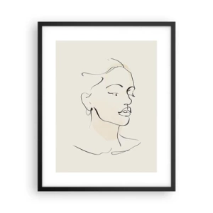 Plakat i sort ramme - En bestemt linje - 40x50 cm