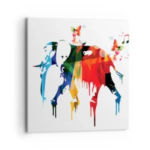 Lærredstryk - Billede på lærred - Alle kan danse - 70x70 cm