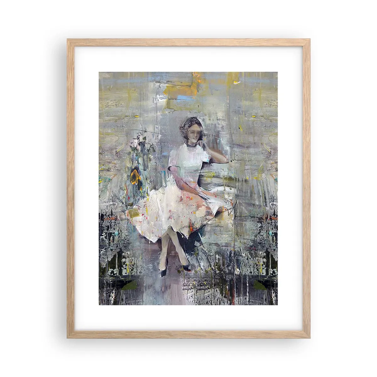Plakat i ramme af lyst egetræ - Klassisk og moderne - 40x50 cm