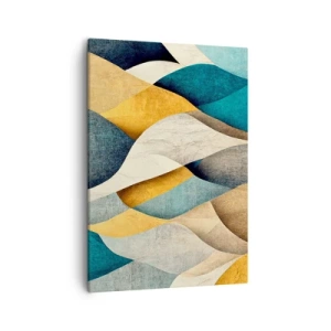 Lærredstryk - Billede på lærred - Rytme og bølger - 50x70 cm
