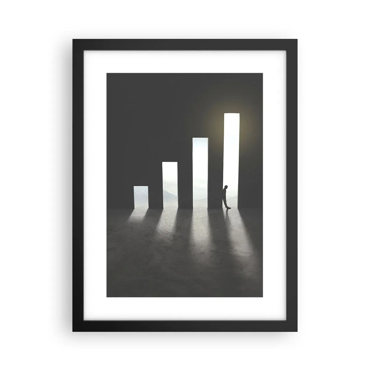 Plakat i sort ramme - Succes - et indtryk - 30x40 cm