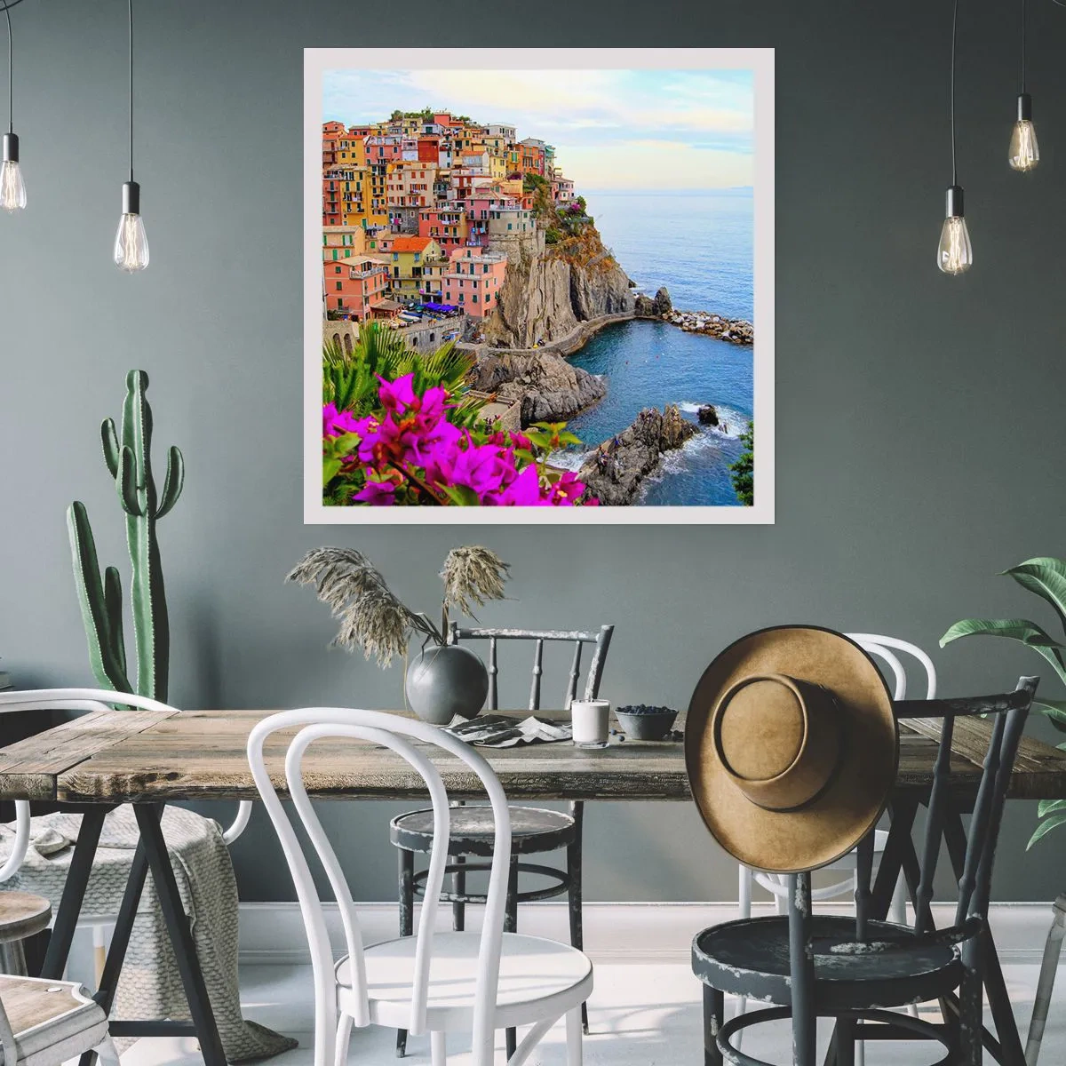 Plakat - En grinende by - 30x30 cm