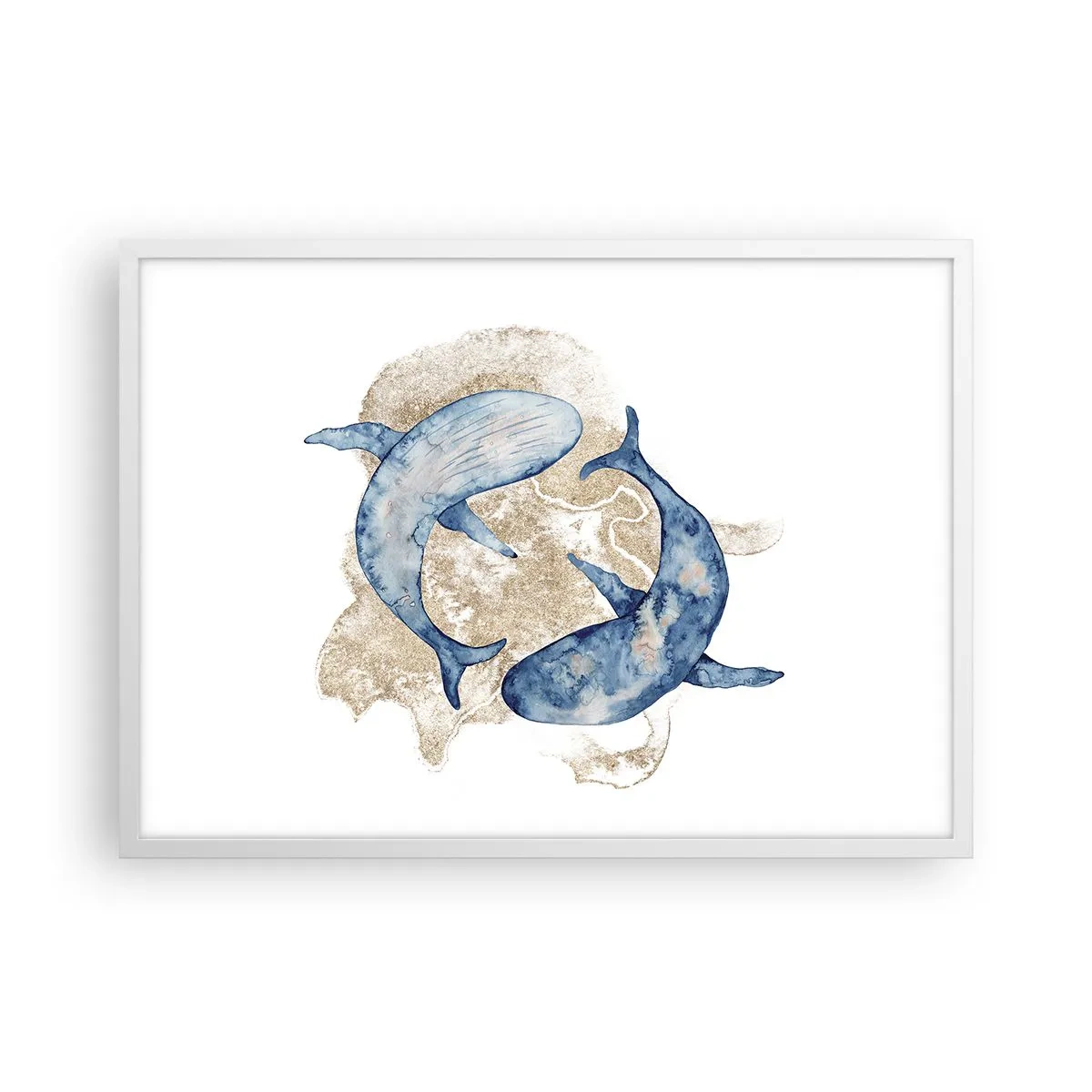 Plakat i hvid ramme - Venskab eller kærlighed? - 70x50 cm