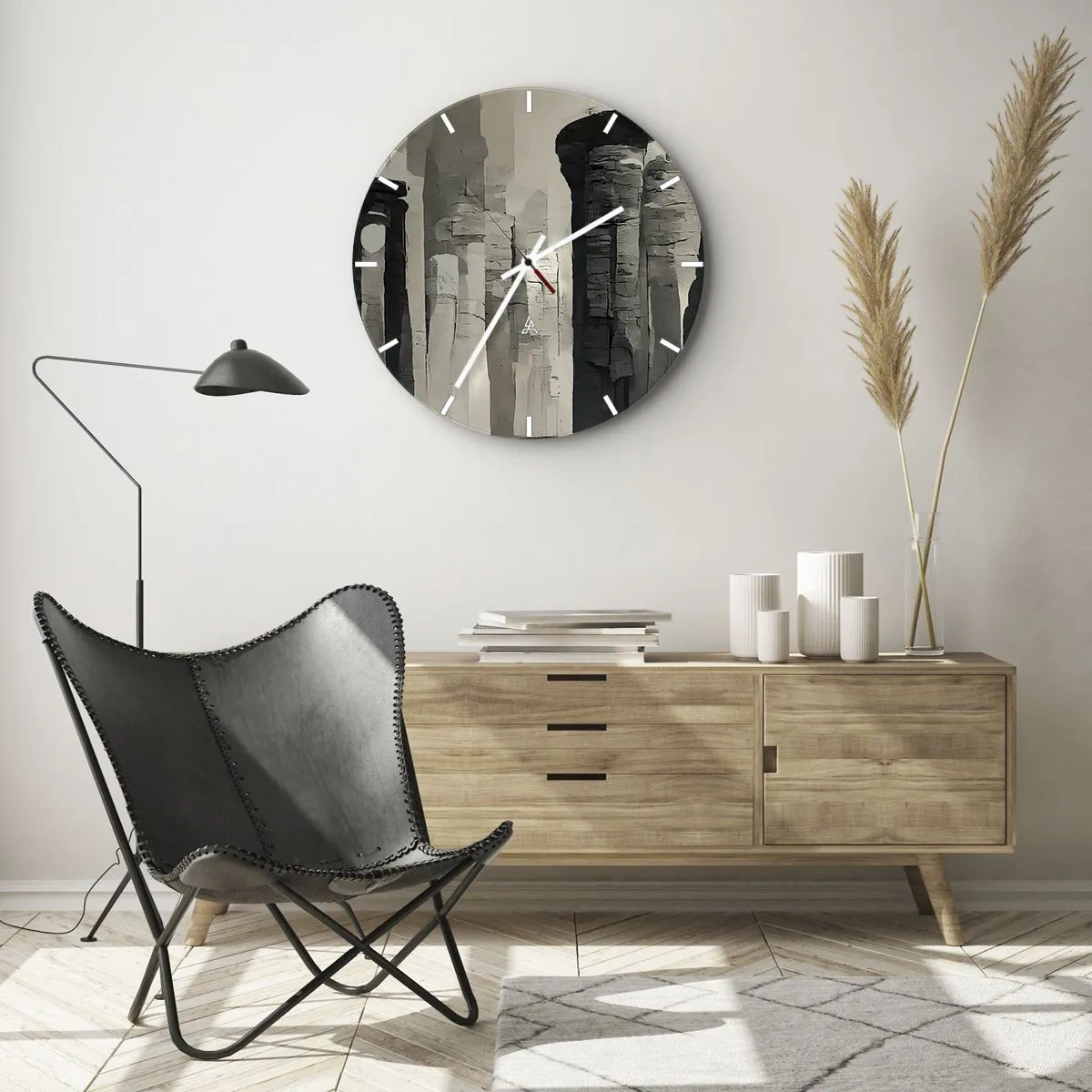 Vægur, Uret - Antikkens majestæt - 40x40 cm