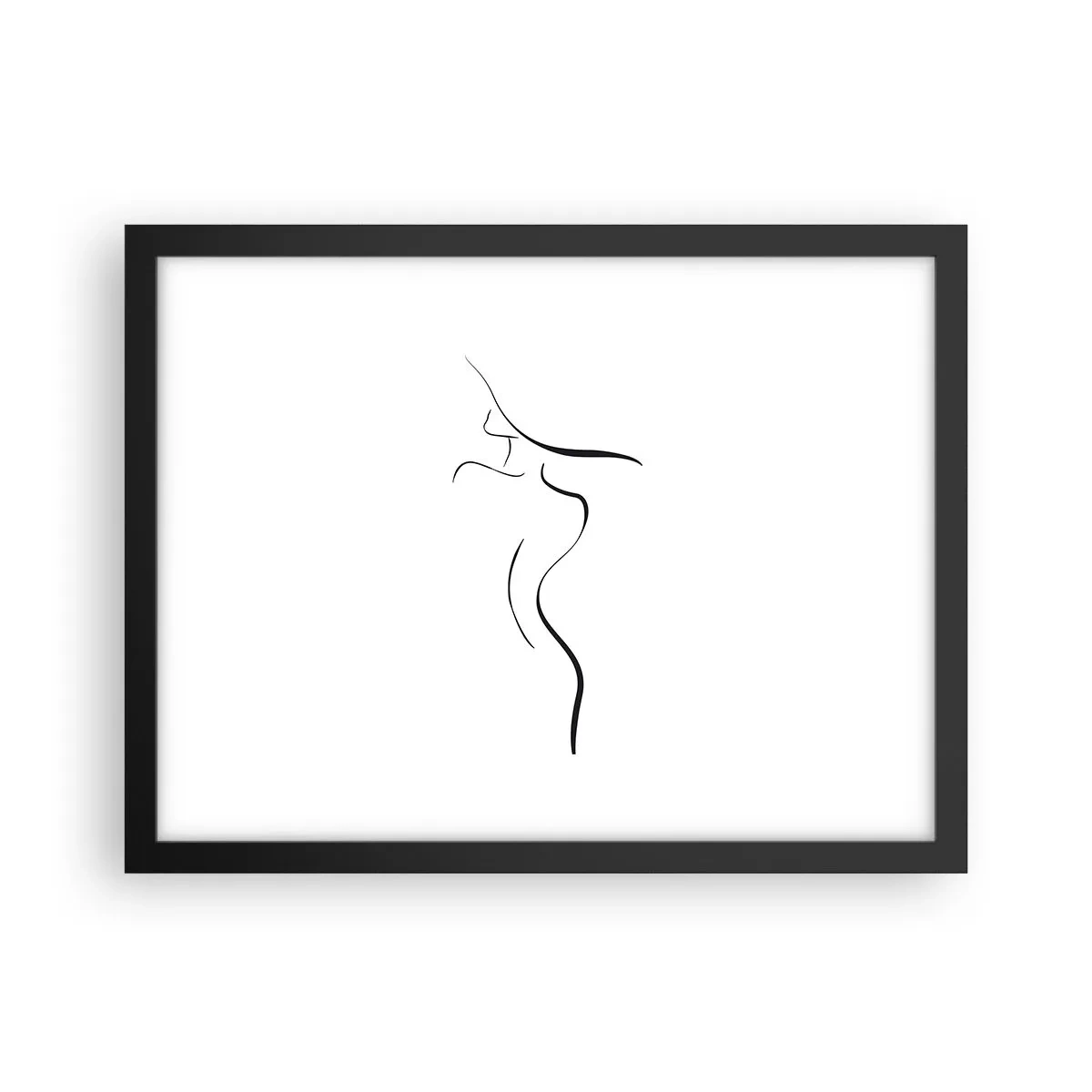Plakat i sort ramme - Flygtig som en bølge - 40x30 cm
