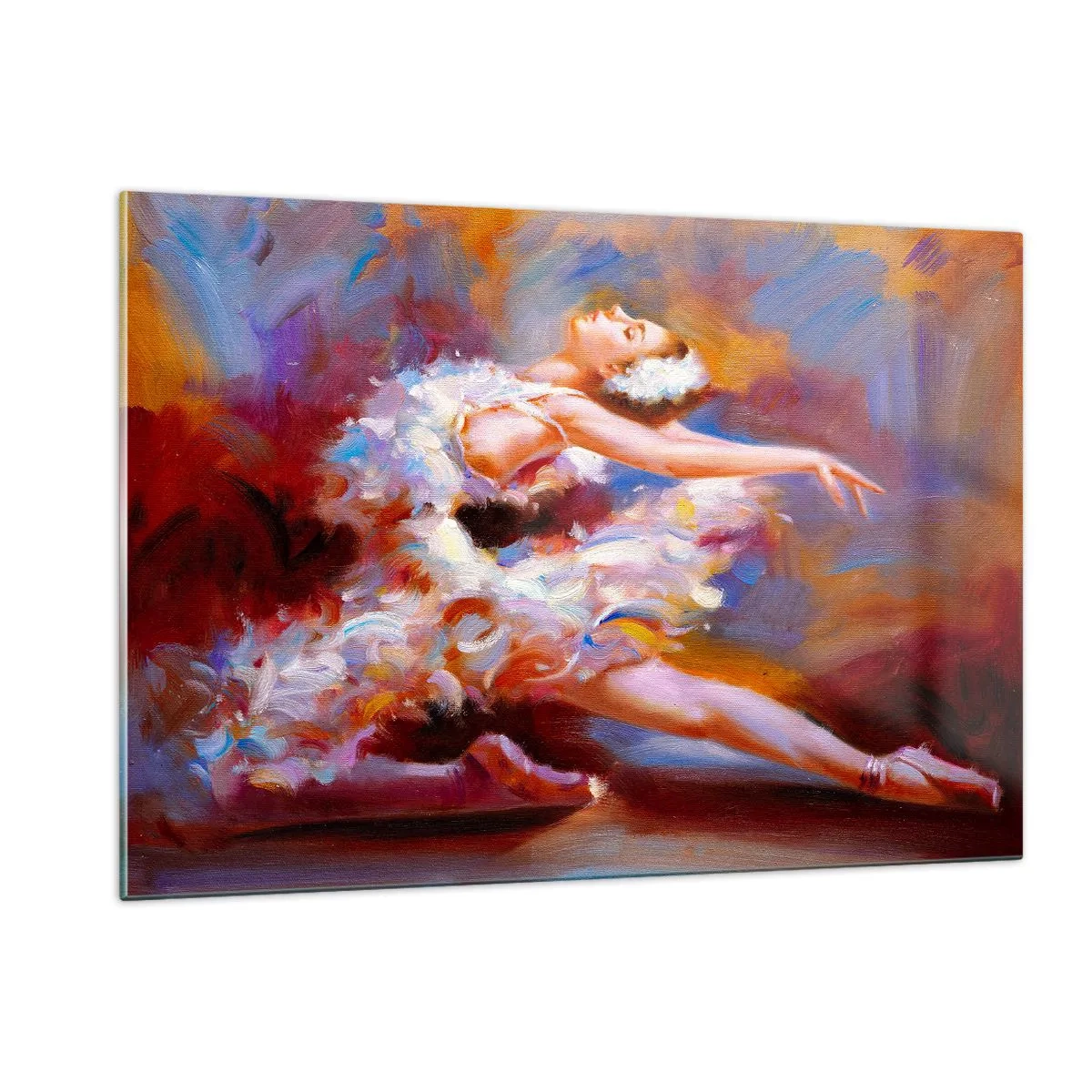 Billede på glas - Svanens ynde - 120x80 cm