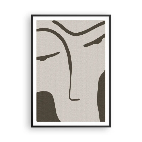 Plakat i sort ramme - Som fra et Modigliani-maleri - 70x100 cm