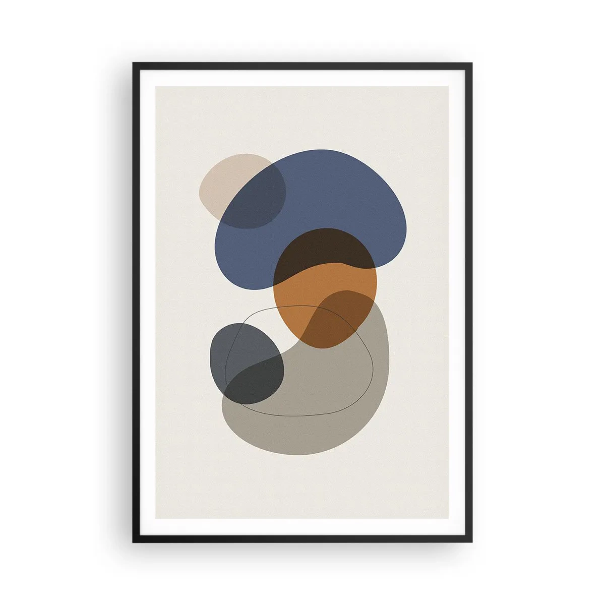 Plakat i sort ramme - Dråber af farve - 70x100 cm