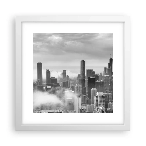 Plakat i hvid ramme - Amerikansk landskab - 30x30 cm