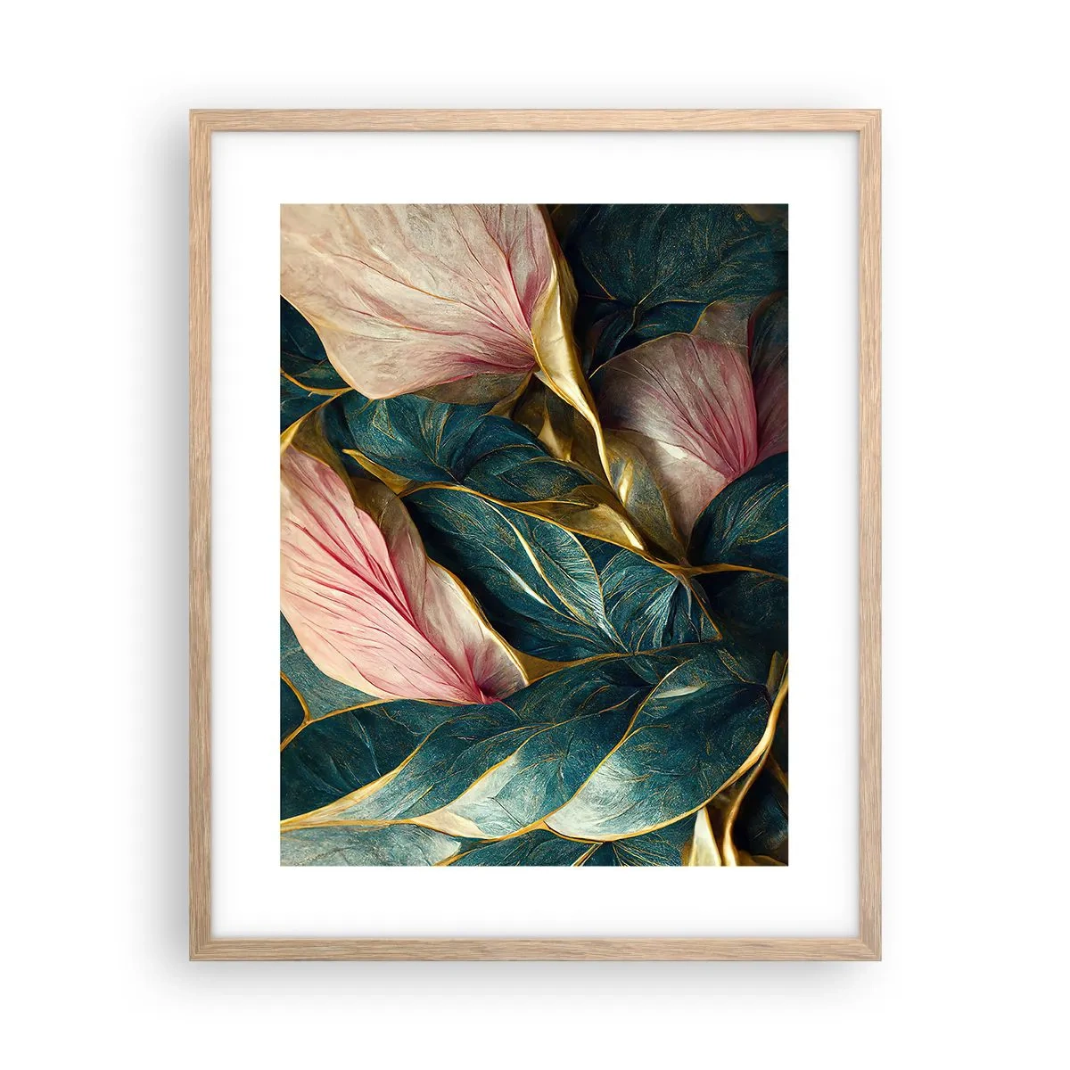 Plakat i ramme af lyst egetræ - Naturlig elegance og stil - 40x50 cm