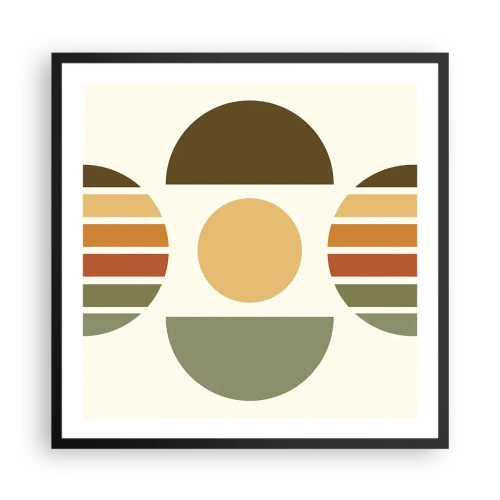 Plakat i sort ramme - I jordfarver - 60x60 cm