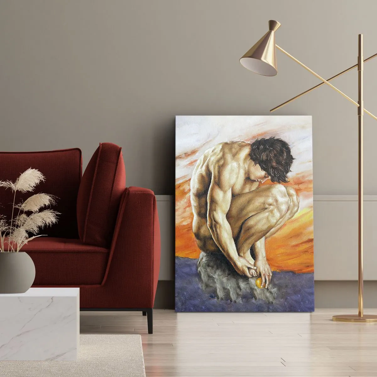 Lærredstryk - Billede på lærred - Sænket i sig selv - 45x80 cm