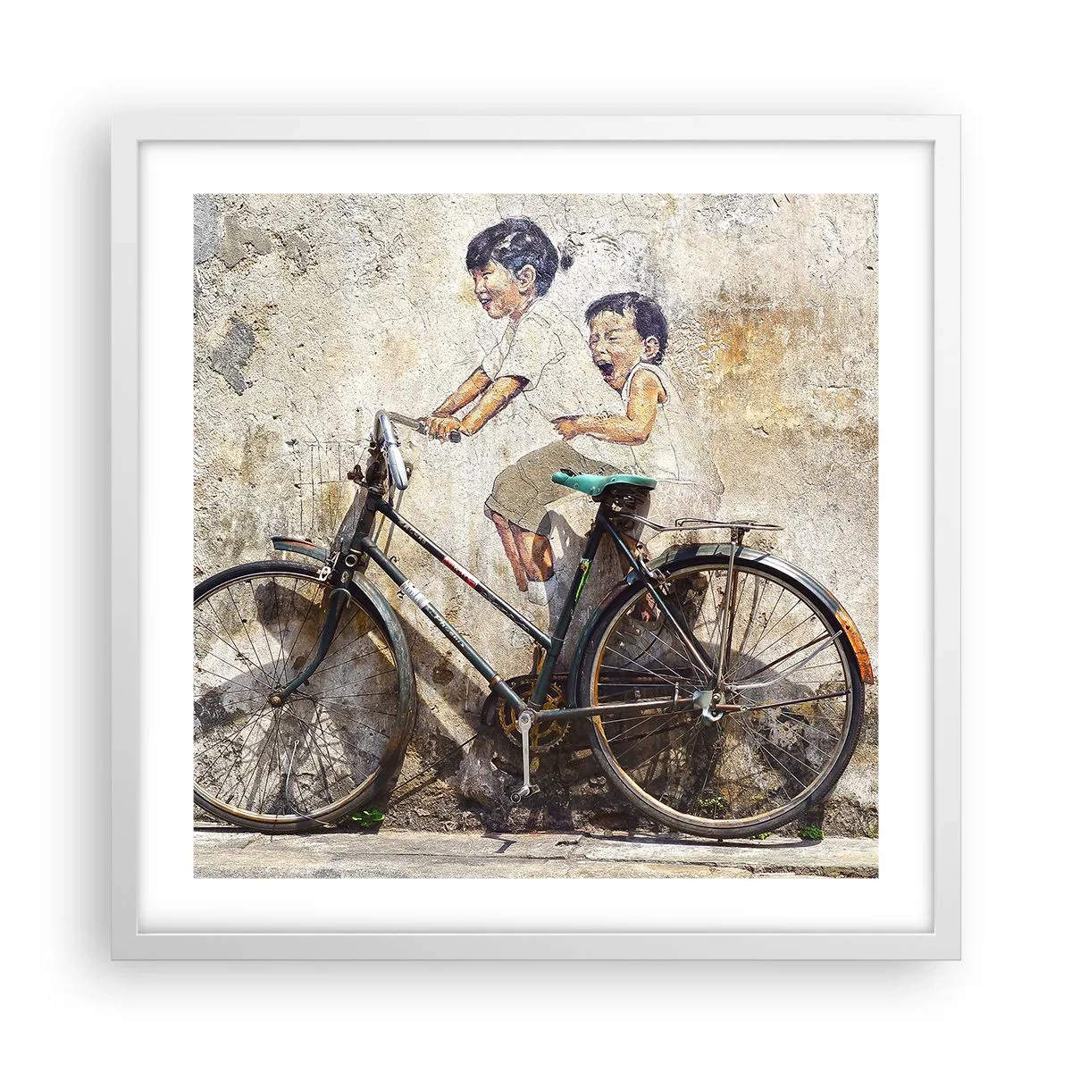 Plakat i hvid ramme - Sandt eller falsk? - 50x50 cm