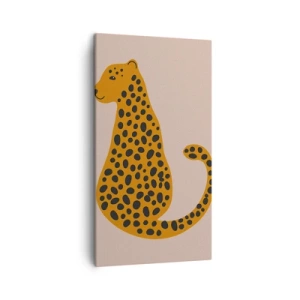 Lærredstryk - Billede på lærred - Leopardprint er et moderigtigt mønster - 45x80 cm